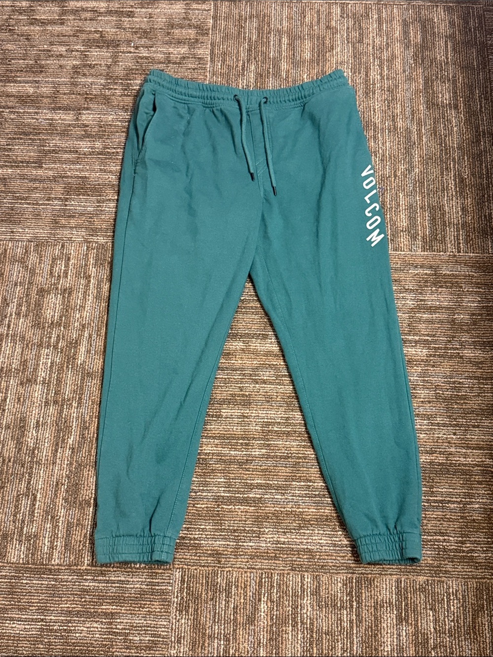 Volcom Teal Green Drawstring Jogger Pants